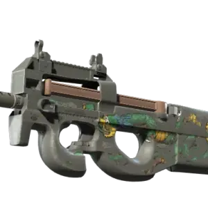 StatTrak™ P90 | Emerald Dragon (Battle-Scarred)