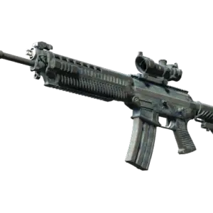 StatTrak™ SG 553 | Wave Spray (Battle-Scarred)