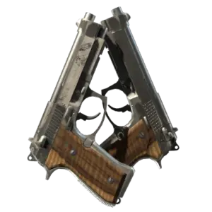 Dual Berettas | Black Limba (Battle-Scarred)