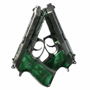 Dual Berettas | Polished Malachite (Battle-Scarred)