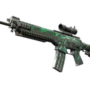 StatTrak™ SG 553 | Dragon Tech (Battle-Scarred)