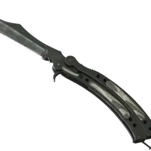 ★ Butterfly Knife | Black Laminate (Battle-Scarred)