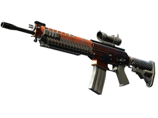StatTrak™ SG 553 | Danger Close (Well-Worn)