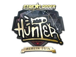 Sticker | huNter- (Gold) | Berlin 2019