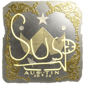 Sticker | susp (Gold) | Austin 2025