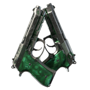 Dual Berettas | Polished Malachite (Battle-Scarred)