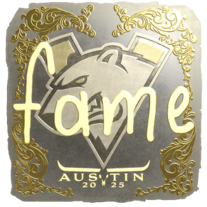 Sticker | fame (Gold) | Austin 2025