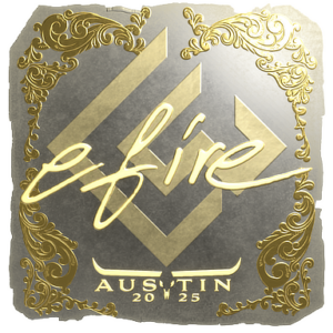 Sticker | efire (Gold) | Austin 2025