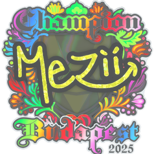 Sticker | mezii (Holo, Champion) | Budapest 2025