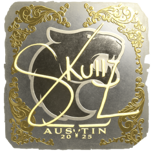 Sticker | skullz (Gold) | Austin 2025