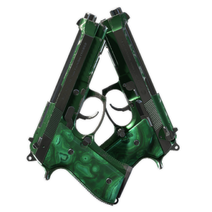 Dual Berettas | Polished Malachite (Field-Tested)