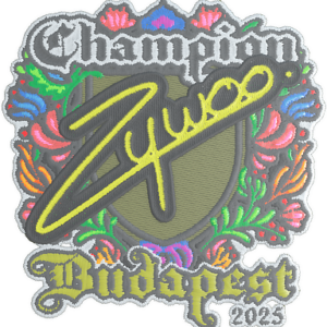 Sticker | ZywOo (Embroidered, Champion) | Budapest 2025