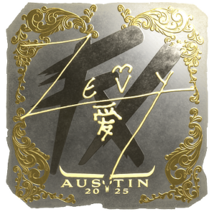 Sticker | zevy (Gold) | Austin 2025
