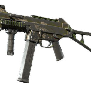 UMP-45 | Green Swirl (Battle-Scarred)