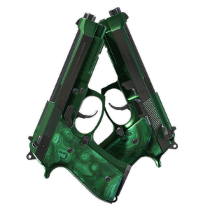 Dual Berettas | Polished Malachite (Minimal Wear)