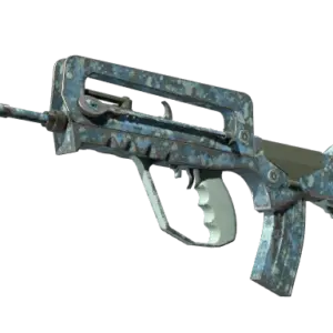Souvenir FAMAS | Cyanospatter (Well-Worn)