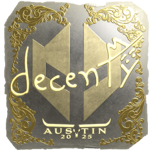 Sticker | decenty (Gold) | Austin 2025